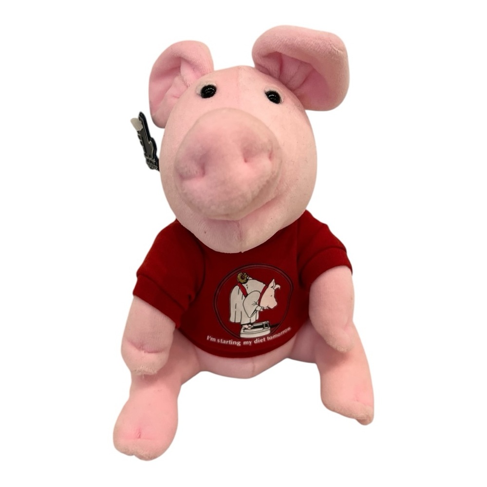 NWT 1986 Applause The Joy of Pigging Out Roquefort Pig Plush 7”